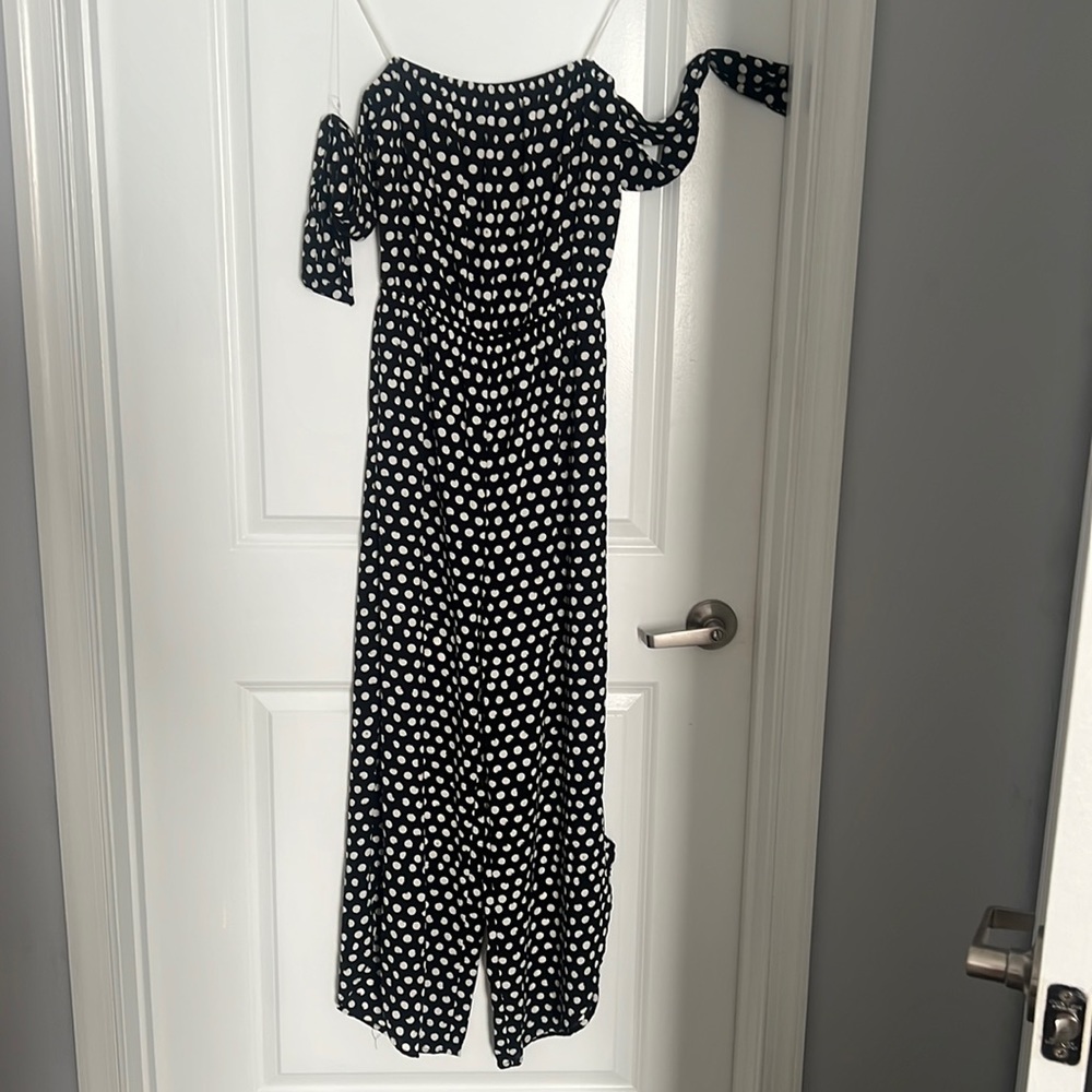 Strapless Polka Dot Jumpsuit